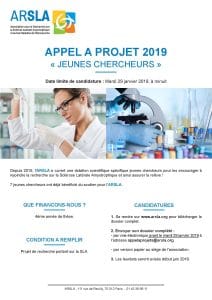 appel à projets jeunes chercheurs 2019