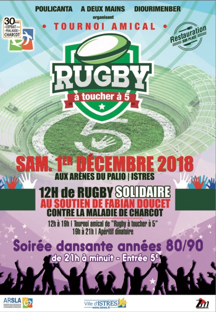 Rugby -Maladie de Charcot